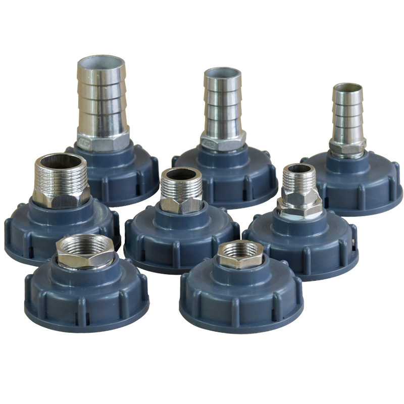 IBC tonelada barril válvula reductora 304 conector de acero inoxidable 4 puntos/6 puntos/1 pulgadas cable externo interno adaptador de manguera