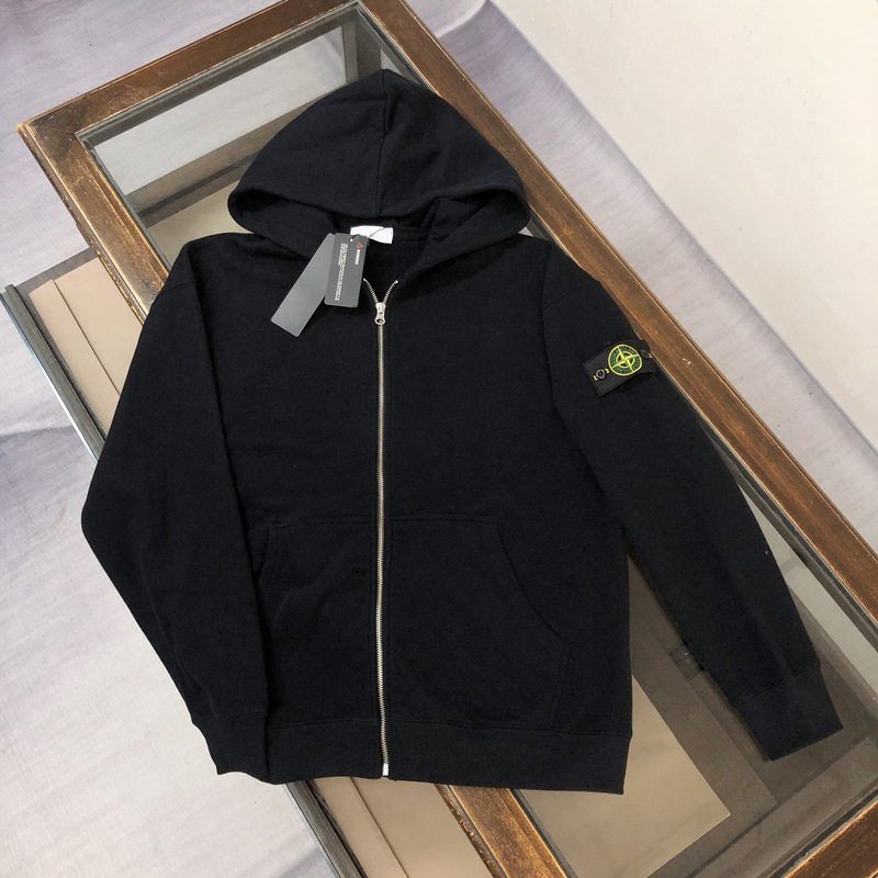 Cross-Border High-Quality Stone Compass Badge Hooded Cardigan Sweatshirt for Men and Women, Couple Island Home Jacket Heavyweight Cross-Border High-Quality Stone Compass Badge Hooded Cardigan Sweatshirt for Men and Women, Couple Island Home Jacket Heavyweight