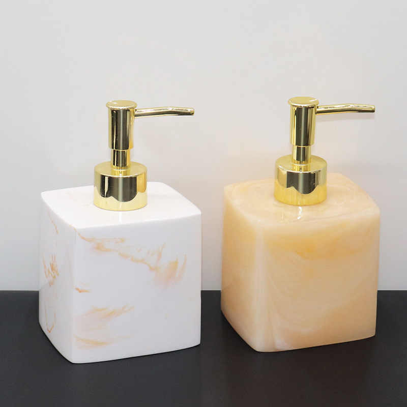 Hotel champú mano desinfectante botella resina creativa loción botella Champú gel de ducha sub-botella dispensador de jabón