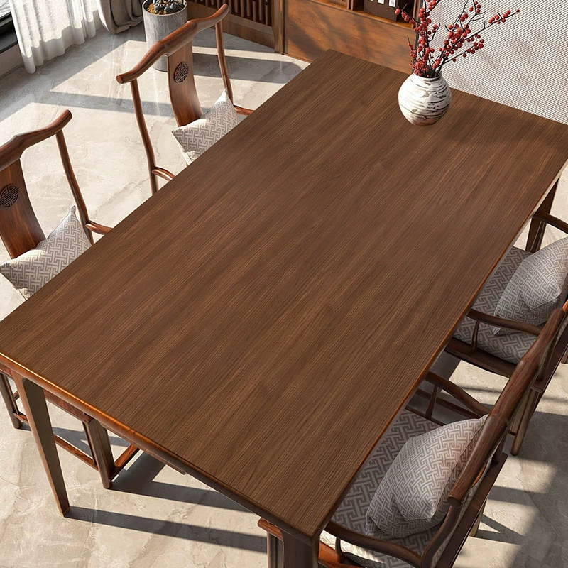 Водонепроницаемая и маслостойкая скатерть из цельного дерева, цвет бревна, коврик для обеденного стола, коврик для стола, имитация узора, защитная подкладка, не требующая мытья, настольная поверхность из орехового дерева