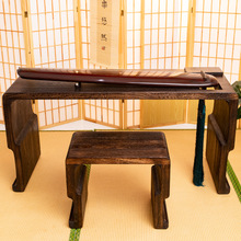 1.38米老桐木共鸣古琴桌凳 榫卯整体茶桌 禅意国学桌