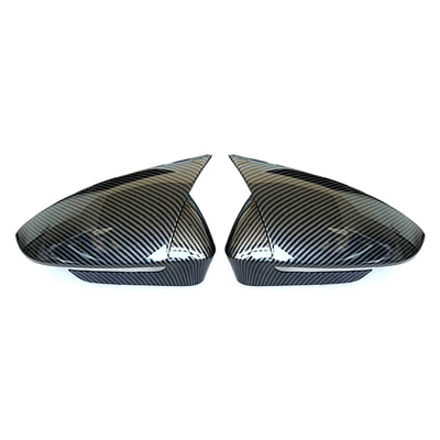 fiber pattern reversing mirror cover, Other Automotive Exterior Supplies - cow-horn-carbon-fiber-pattern-non-porous