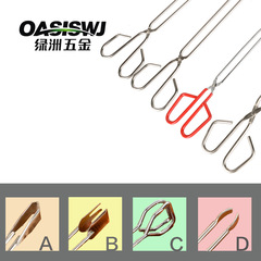 Wholesale Kitchen BBQ Snack, Roast Meat, Fried Food Skewer 304 Stainless Steel BBQ Long Charcoal Skewer, Heat Resistant Skewer Charcoal