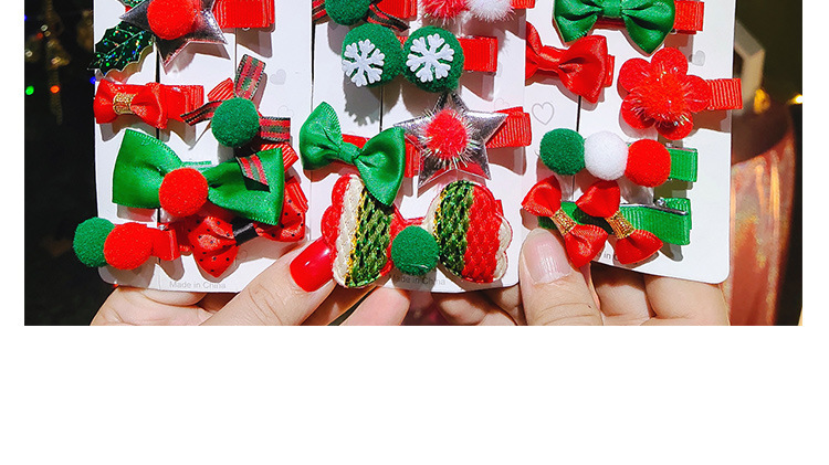 Cute Christmas Hat Christmas Tree Star Sequin Cloth Hair Clip display picture 2