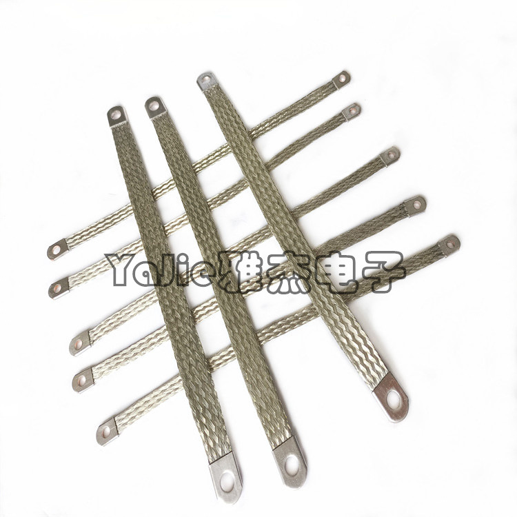 镀锡接地扁平铜辫子幕墙防雷铜导线 镀锡铜编织导电带 电池连接线