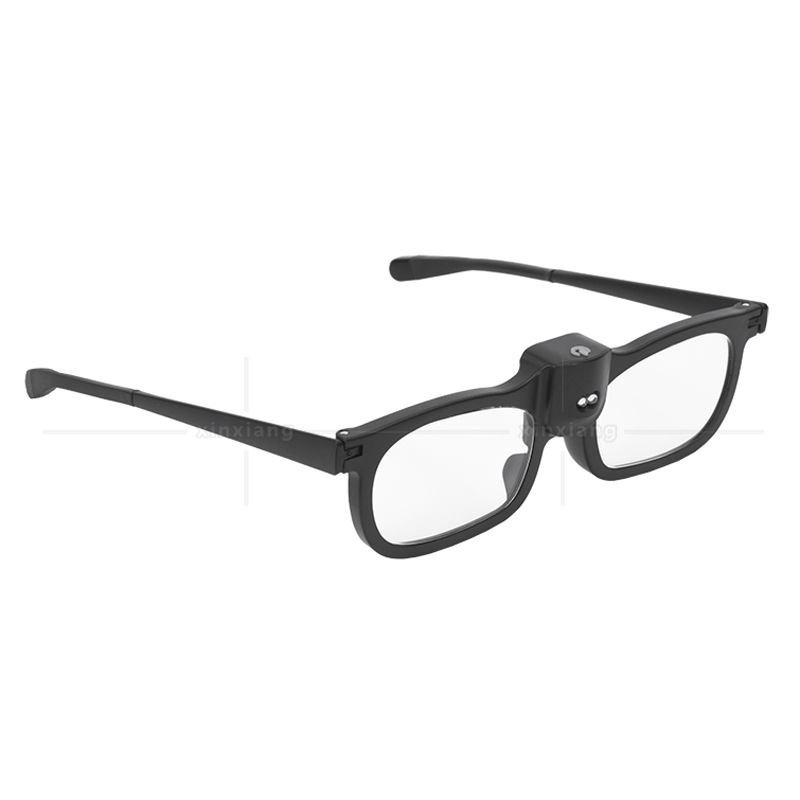 New 2 LED light glasses-style magnifying glass, metal-coated legs, suitable for elderly people's reading glasses