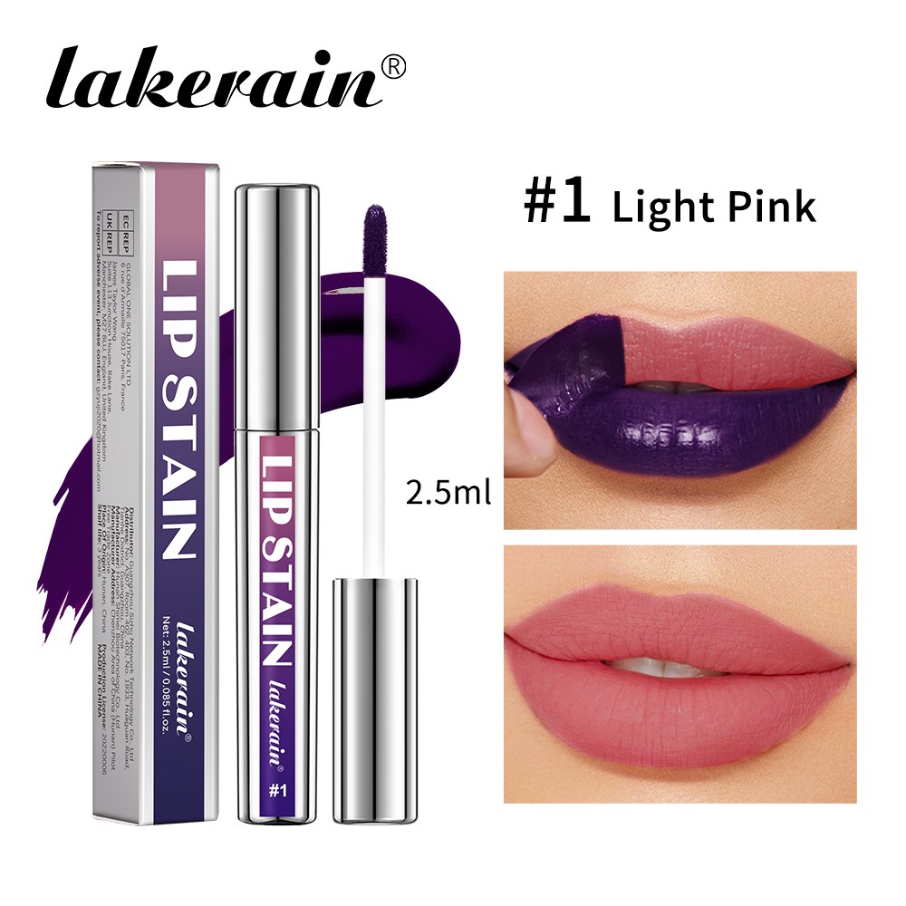 Transfronterizo belleza lakerain 3 colores tubo de plata rasgar lápiz labial de comercio exterior seda esmalte labial brillante esmalte labial fácil de desarrollar color lápiz labial