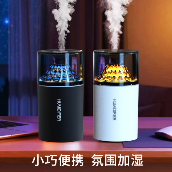 New Humidifier Home Bedroom Colorful Atmosphere Light Small Desktop Car Portable Mini Atomizer Water Replenishment