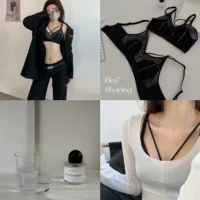 а66 # Бюстгальтер Paper Man French Oxygen Rabbit Ears, тонкий, большой, с маленькими ушками, анти-ударный, собранный, Pure Desire