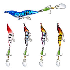Long-range metal lure lead fish 7g-26g all-attacking shrimp blood groove hook swivel shiny plastic imitation fake lure fishing lure wholesale