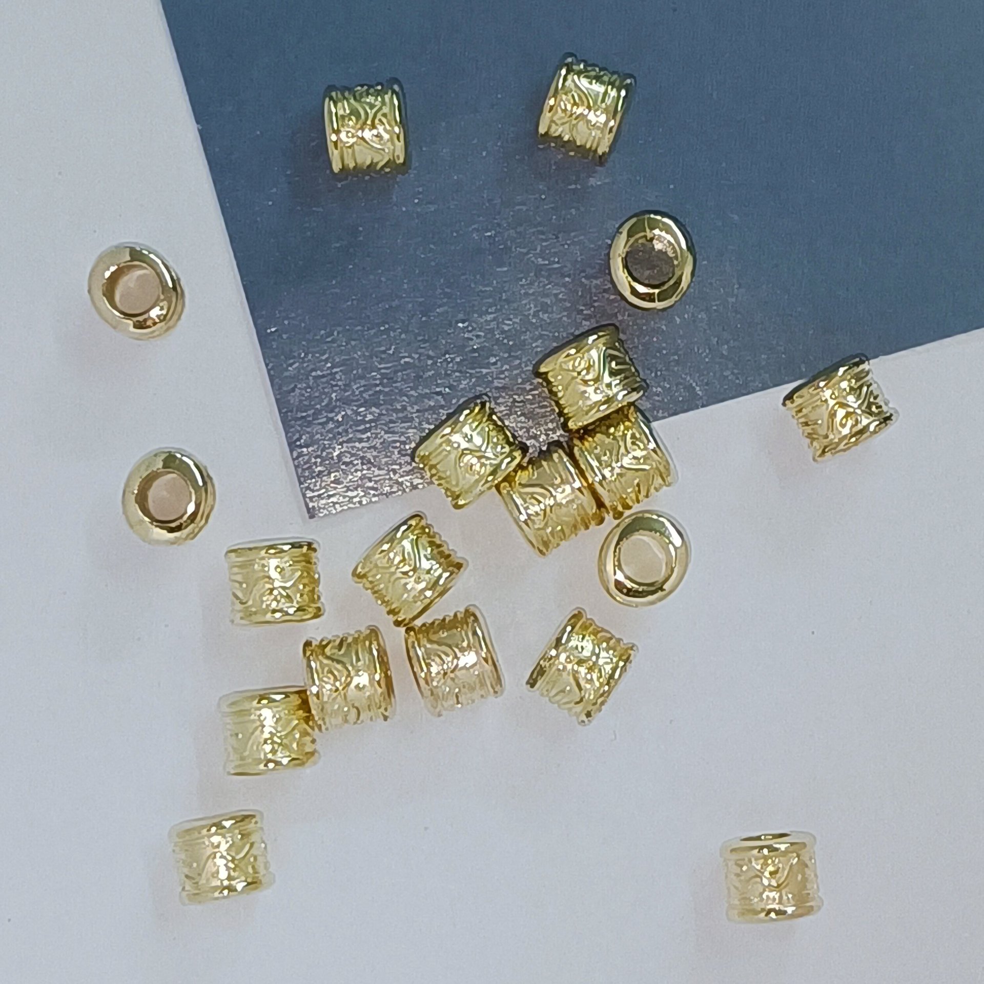 潘家多拉CCB大孔桶珠管珠隔珠手工DIY串珠手链配件白K kc uv珠750详情6