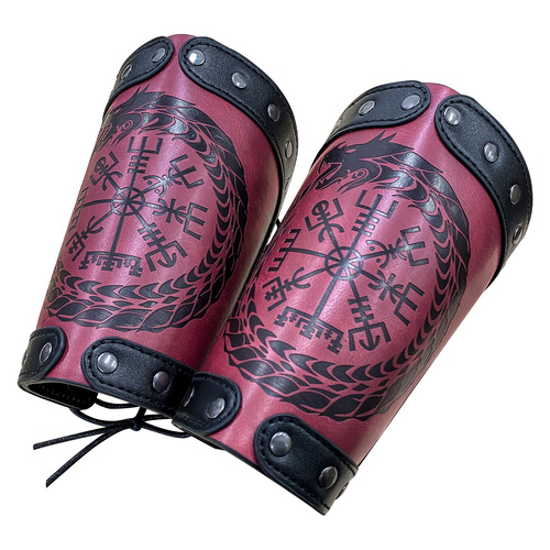 Cross-border multi-platform Nordic Viking style Ouroboros compass embossed wristband COSPLAY stage props