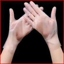 加厚一次性TPE手套 防滑微弹家务手套 家用清洁防油防污薄膜手套
