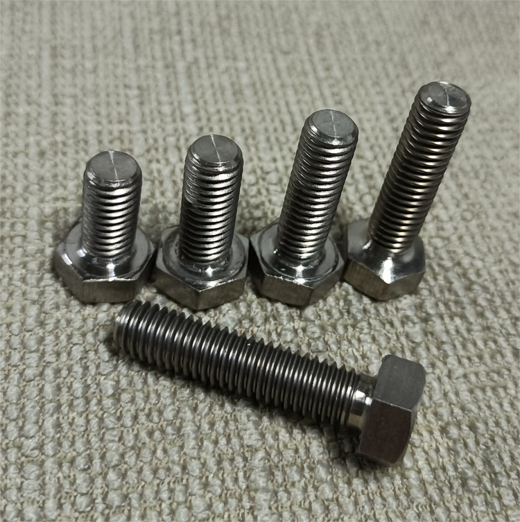 亚钛鑫深圳厂家供应 TA2纯钛 M12外六角钛螺丝阳极钛螺栓六角螺钉