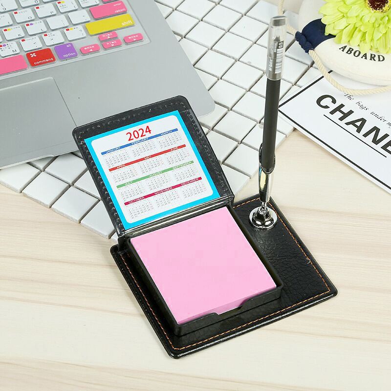 펜홀더가 포함된 가죽 케이스 라이트 핑크