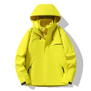骆陀防风防水冲锋衣女三合一可拆卸秋季加绒加厚户外登山服男外套