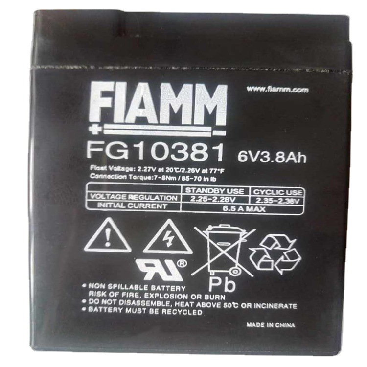 非凡蓄电池FG10381免维护蓄电池 6V3.8AH电子设备 儿童汽车专用