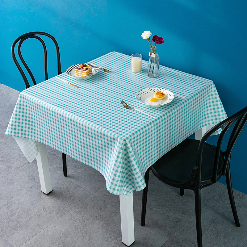 Mantel impermeable a prueba de aceite desechable tela de escritorio ins Estilo nórdico mesa cuadrada tela PVC mesa de café Mesa estera mantel