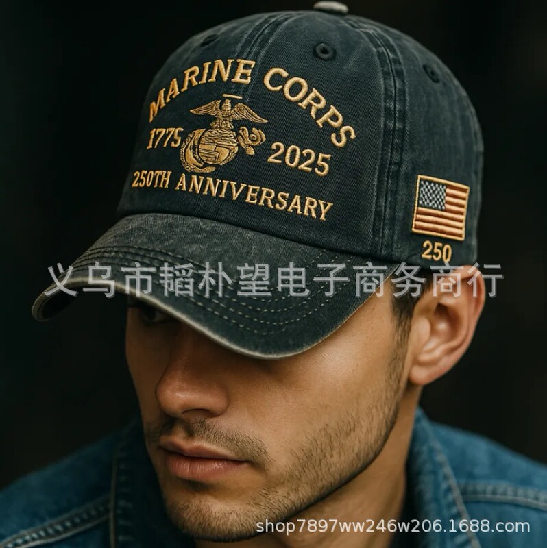 クロスボーダー USMC レトロ ウォッシュ キャップ アメリカ海兵隊 レトロ ウォッシュ キャップ|undefined