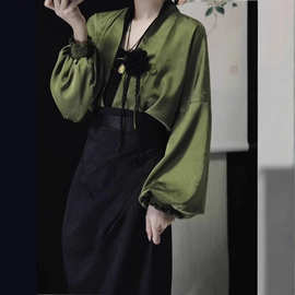 1488夏秋季超好看新中式国风改良宋制汉服汉元素女高腰马面裙套装