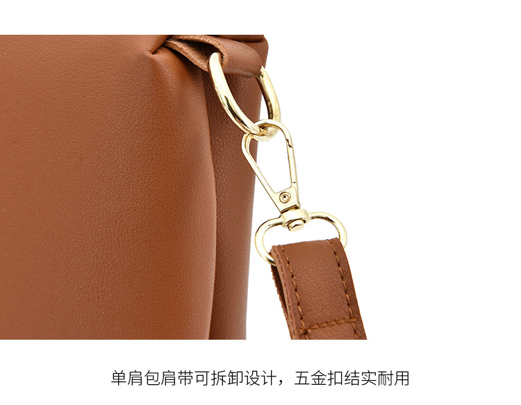 New 2024 foreign trade mother-daughter bag three-piece set, European and American fashion single-shoulder crossbody bag, versatile rivet hand-held large bag undefined