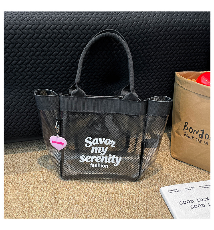 Bolsa de gran capacidad para mujeres verano 2026 nueva canasta de vacaciones de playa transparente bolsa de comida de viaje bolsa de ocio