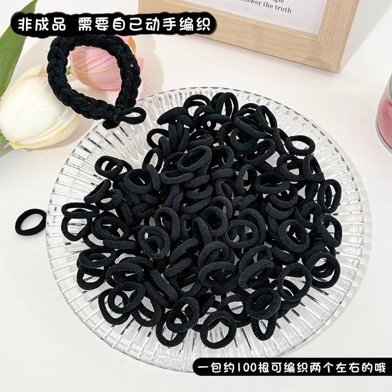 Caricatura encantadora anillo de pelo pulgar no daña el cabello de los niños correa de correa pequeña cuerda de cabello para niñas cuerda de cabello