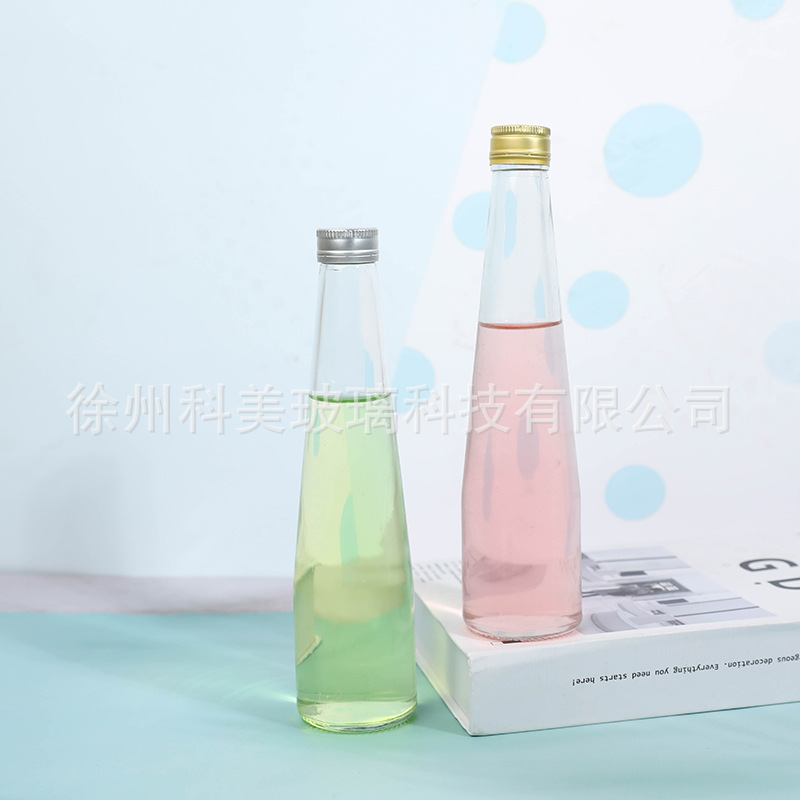 创意新款小饮料瓶奶茶瓶果酒瓶透明275毫升饮料瓶果汁玻璃瓶