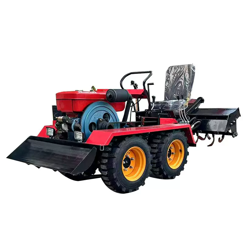 四轮旋耕机大棚果园微耕机小型拖拉机旋耕开沟犁地机水旱两用旋耕