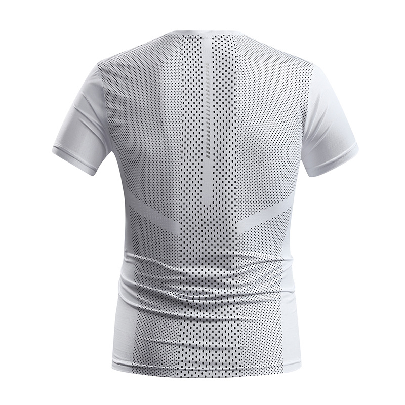 Camiseta de manga corta de seda de hielo para hombres de verano nuevo ocio transpirable correr deportes de hombre de media manga hombre ropa de secado rápido