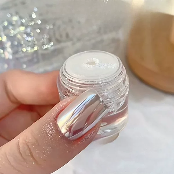 Internet Celebrity Sky Mirror Aurora Powder Manicure Magic Mirror Powder Super Fairy Super Bright 2023 New Popular Moonlight White Neon Powder