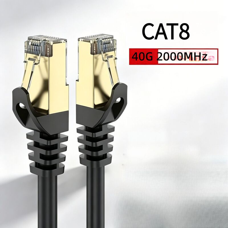 Super Category 8 Gigabit Finished Network Cable, Cat8 Network Cable, Broadband Computer Cable, Gaming Router Twisted Pair Cable