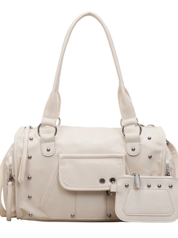 Bolso para mujeres 2026 nuevo cross-border bolso de motocicleta portátil de gran capacidad textura ligera de lujo versátil bolso de hombro