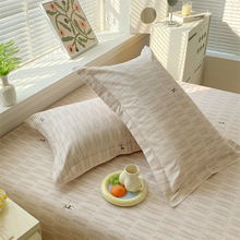 原棉老粗布枕套一对装纯棉加厚宿舍单人成人枕芯罩枕头套48*74cm