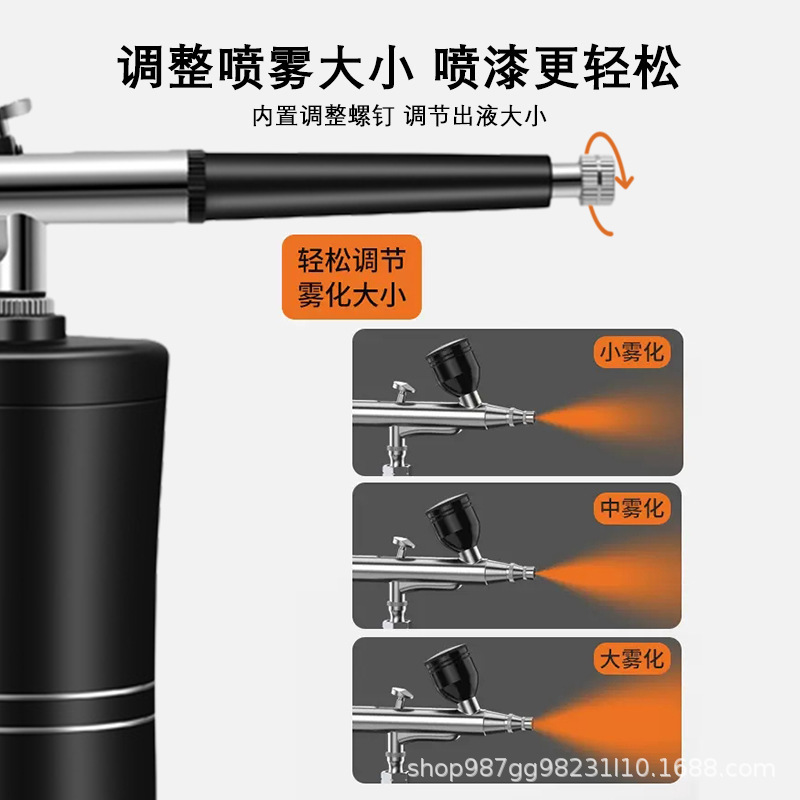 家庭用酸素注入器、保湿スプレー、カラーマニキュア、ベーキングモデルスプレーガン用の電動エアブラシセットの国境を越えた供給|undefined