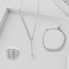 Long universal necklace from pearl, demi-season sweater, chain, Korean style, simple and elegant design, internet celebrity