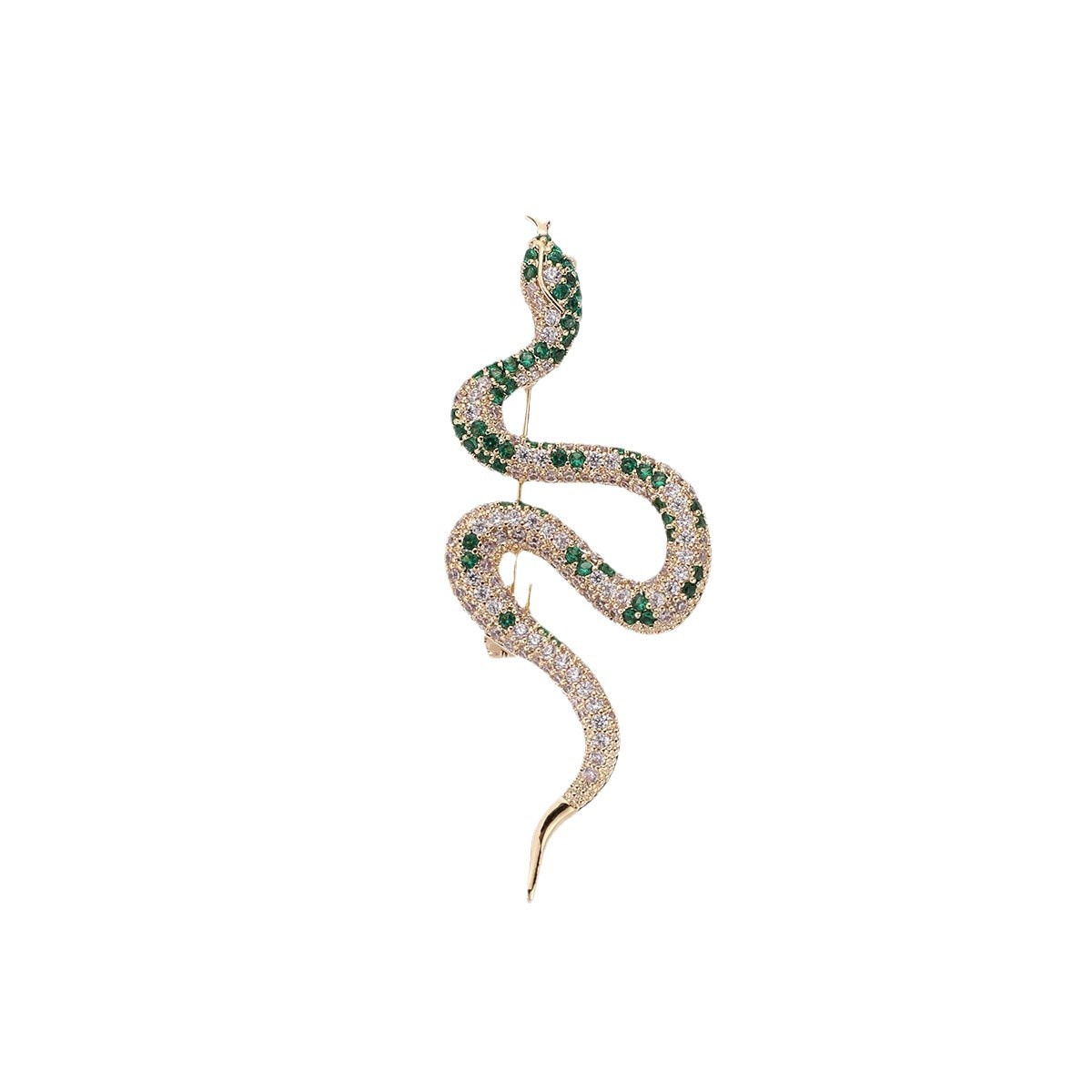 Nuevo diamante verde broche de serpiente verde de alta calidad zodiacal serpiente gay pin animales exquisitos accesorios de traje al por mayor image 6
