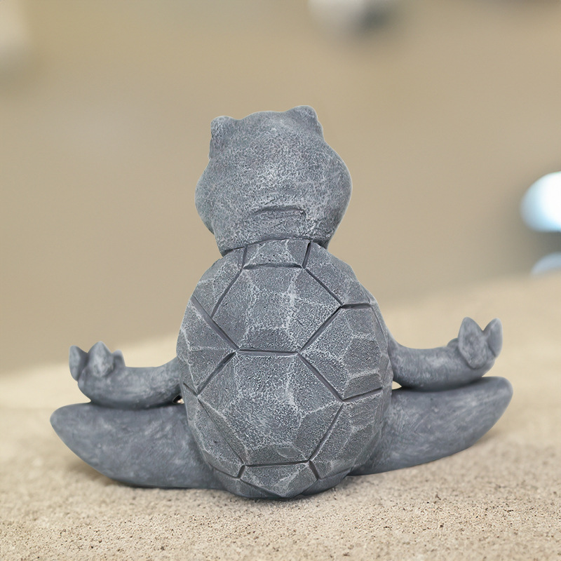  New Products Meditation Meditation Yoga Turtle Statue Resin Ornaments Home Garden Decoration Simulation Animal Ornaments