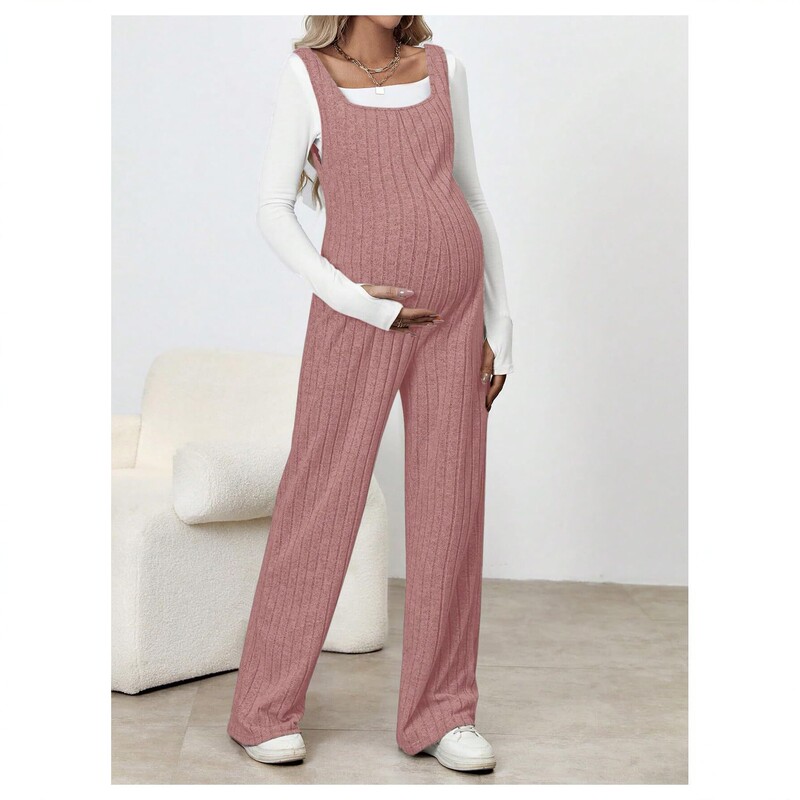 26 New European and American Maternity Jumpsuits, Autumn and Winter New Knit Overalls, Loose Belly-Supporting Slimming Maternity Wear