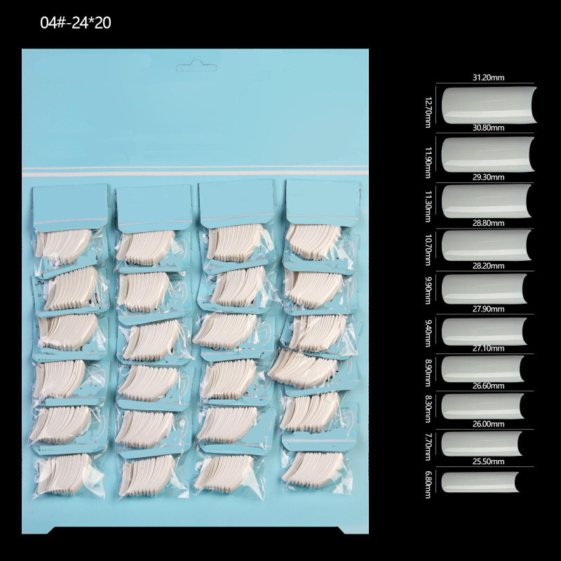 Fábrica directa de nuevos productos de manicura de color sólido 24 paquetes de tarjetas de uñas parches de manicura falsas uñas al por mayor