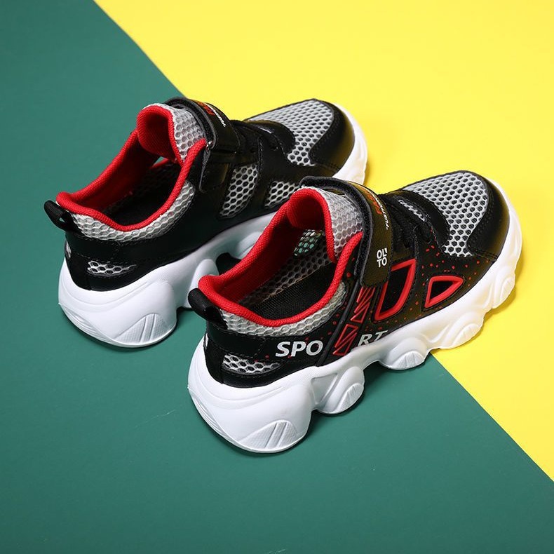 Zapatos para niñas 2024 verano nuevas sandalias para niños zapatos de deporte transpirables de red única para niñas zapatos de correr flexibles