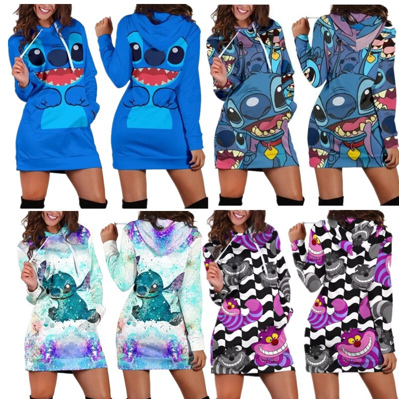 Star Baby Stitch Stitch cos Peripheral Hoodie Warm Long Sweater 3D Digital Printed Shirt
