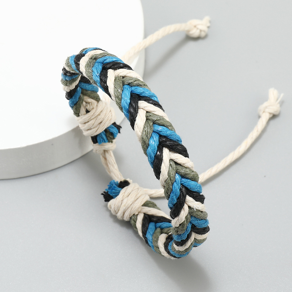 Sucré Multicolore Chanvre Corde Fait Main Unisexe Bracelets display picture 3