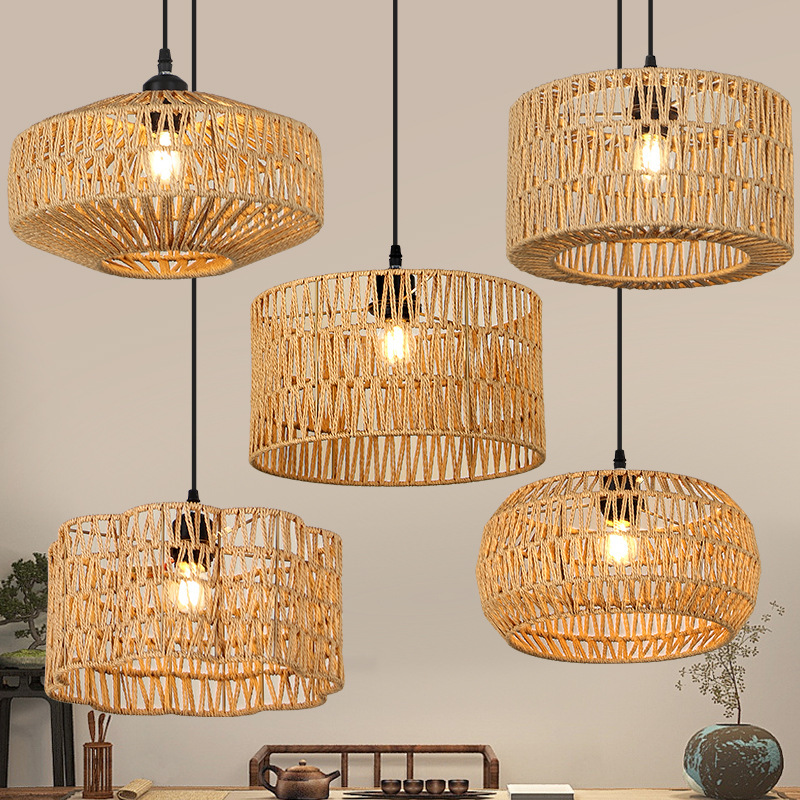 Rattan Led Pendant Light, New Chinese-Style Lighting, Rattan Zen-Inspired Tea Room Dining Light, Japanese-Style Bamboo Lantern, Antique-Style Tea House Lighting Rattan Led Pendant Light, New Chinese-Style Lighting, Rattan Zen-Inspired Tea Room Dining Light, Japanese-Style Bamboo Lantern, Antique-Style Tea House Lighting