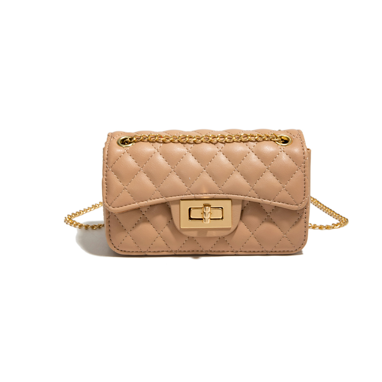 Bolsos para mujer 2025 nuevo estilo de moda versión coreana de la bolsa de cadena de rombos pequeño estilo fragante bolso diagonal de un solo hombro bolso femenino todo fósforo pequeño bolso cuadrado