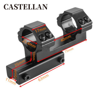 25.4mm conjoined pipe clamp aiming pipe clamp 11mm snap slot sight conjoined pipe clamp back extension bracket pipe clamp aiming pipe