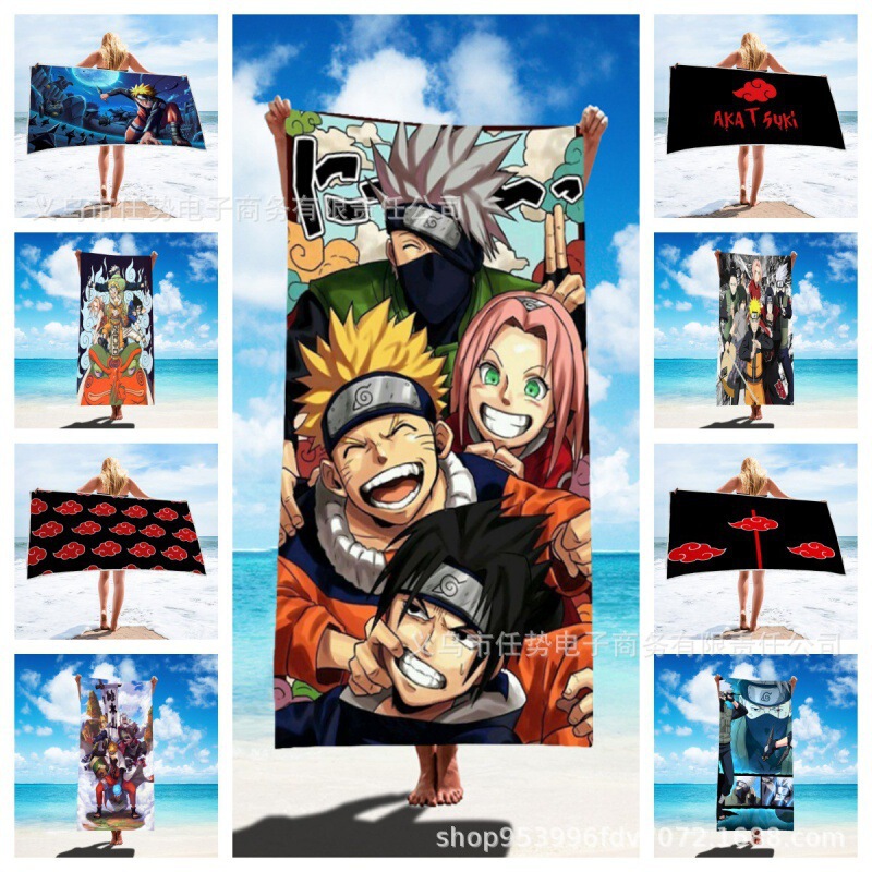 Cartoon Absorbent Swimming Towel Quick-Drying Naruto Beach Towel Bath Towel Anime Print Foreign Trade Microfiber Cartoon Absorbent Swimming Towel Quick-Drying Naruto Beach Towel Bath Towel Anime Print Foreign Trade Microfiber