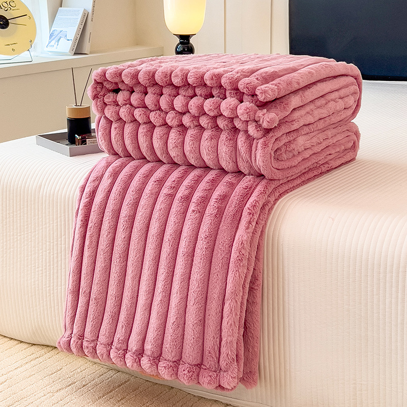 Inswind imitación de mantas de goma espumosa mantas cálidas mantas de siesta de sofá suave mantas de lana de doble cara