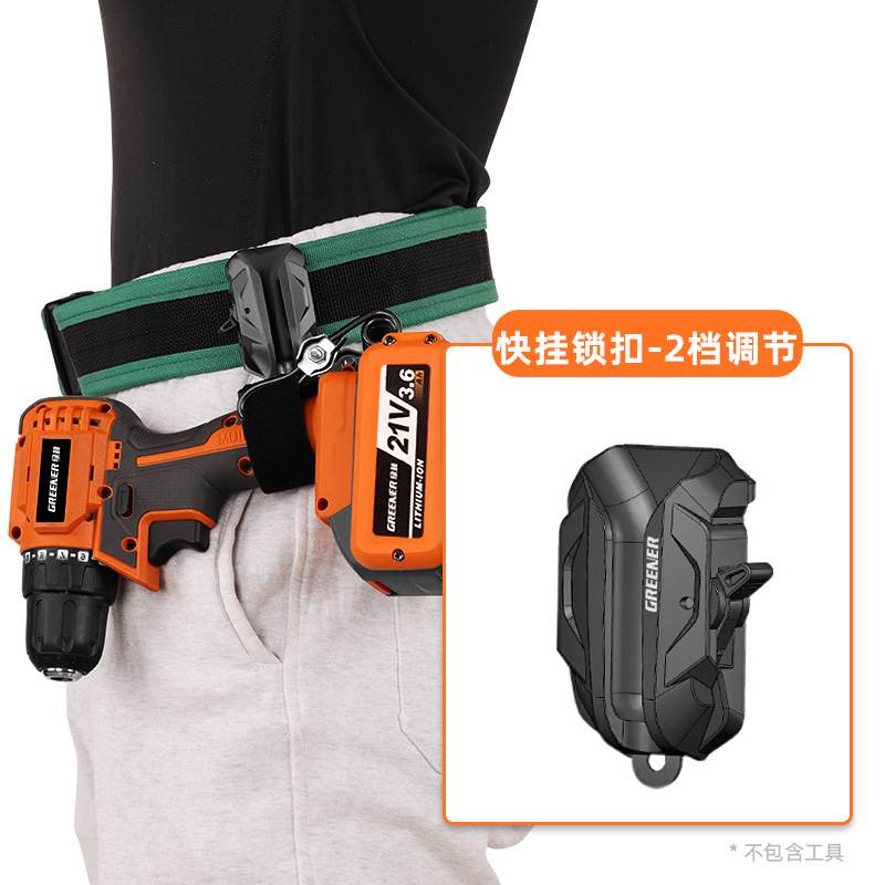Herramientas de bolsillo de cintura de clavos de bosque verde bolsillo de cintura bolsa de almacenamiento correa resistente y multifuncional sitio de reparación carpintería eléctrica engrosada