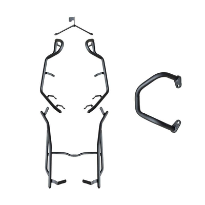 rear tailstock shelf backrest front – Motorcycle bumper - black-carbon-steel-front-and-rear-bars-exhaust-cylinder-bars